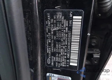 2019 Hyundai Tucson Value z USA, uszkodzony, nr VIN KM8J3CA4XKU059997